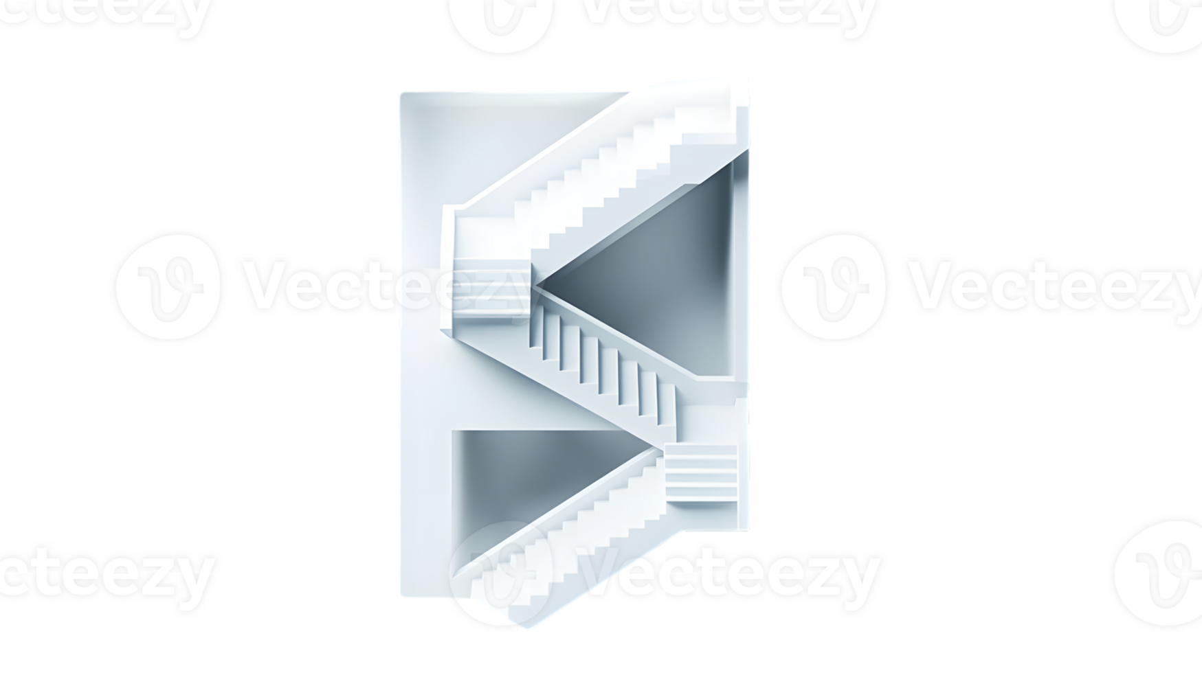 Abstract Geometric Staircase Design Modern 3D Architecture Element for Creative Projects and D png