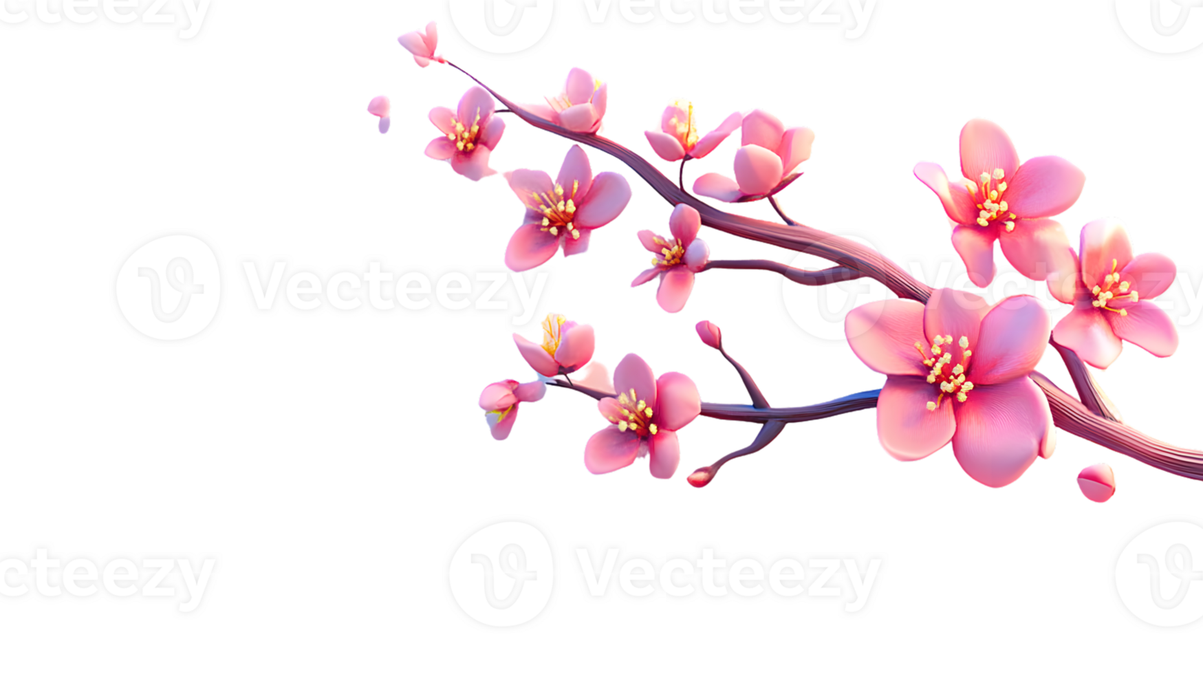 Delicate Pink Blossoms on a Branch Perfect for Spring and Floral Designs HighQuality Illustr png