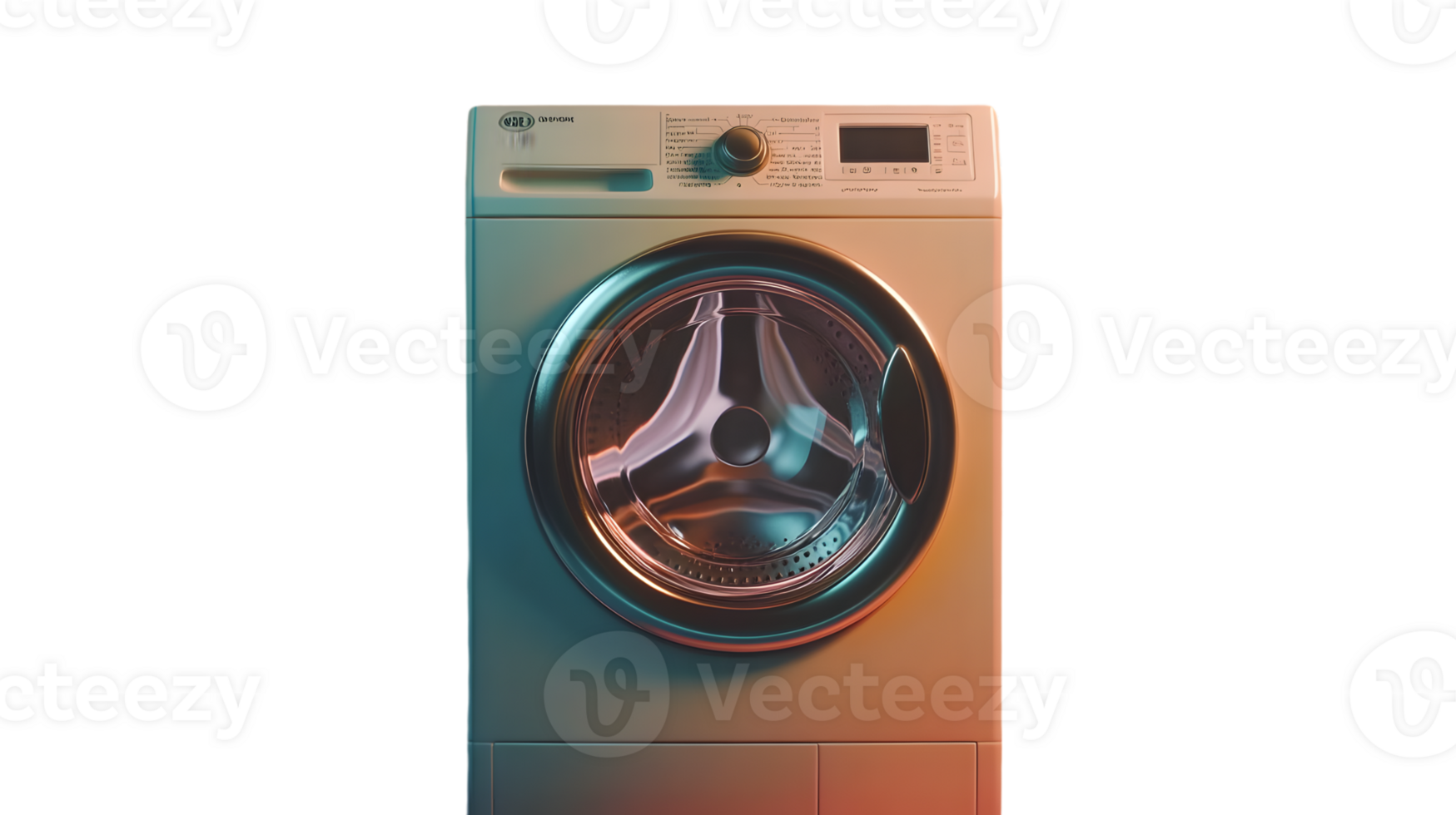 FrontLoading Washing Machine with Digital Display and Control Panel png