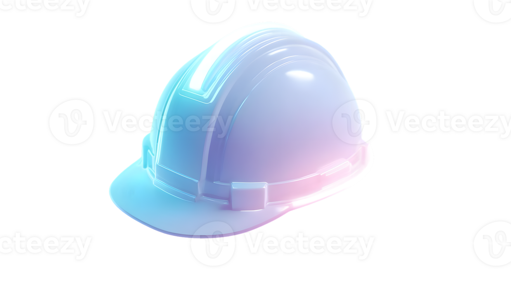 Glowing Safety Helmet with Futuristic Design for Construction and Engineering Projects png