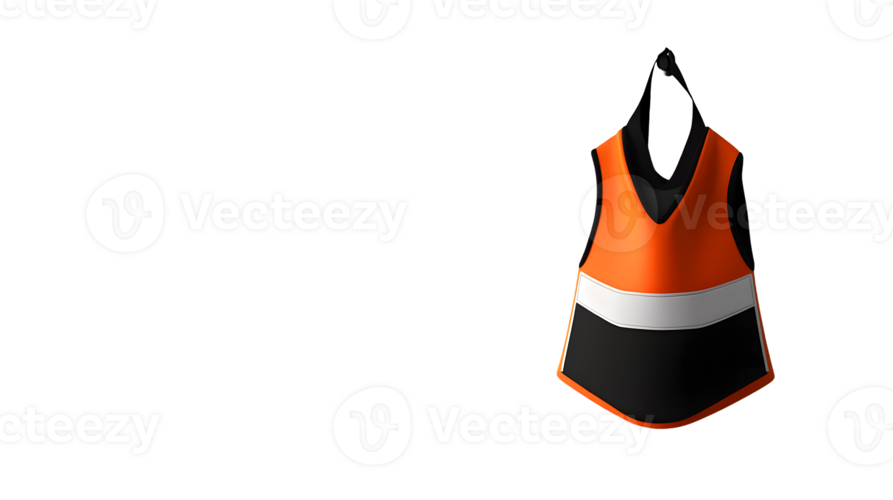 HighVisibility Safety Vest Hanging on Hook Orange and Black Reflective Workwear for Construct png