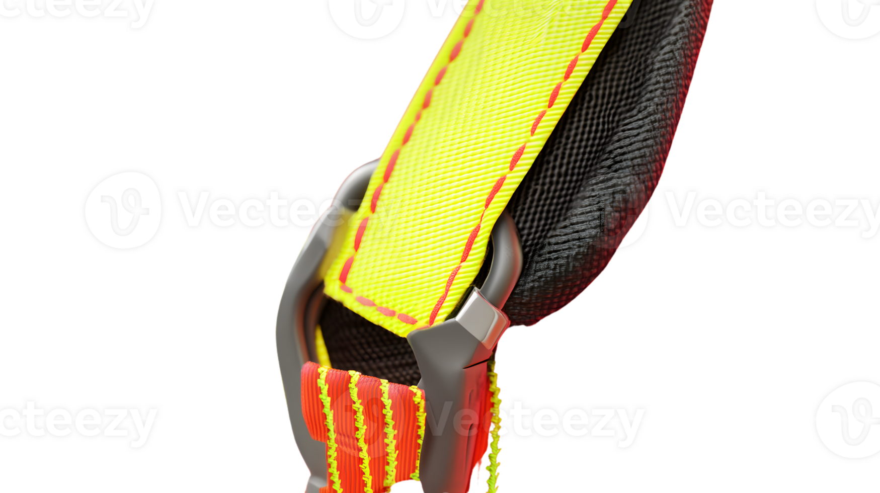 HighVisibility Safety Gear CloseUp of Reflective Straps and Secure Buckle for Industrial Use png