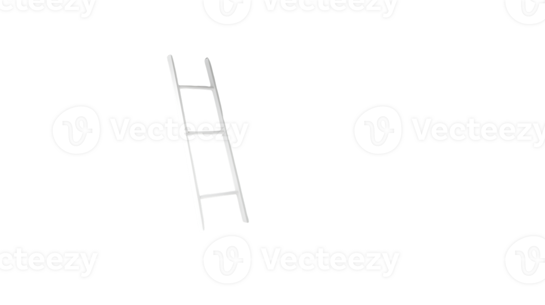 Minimalist White Ladder on Black Background Simple Design for Creative Projects Illustrations png