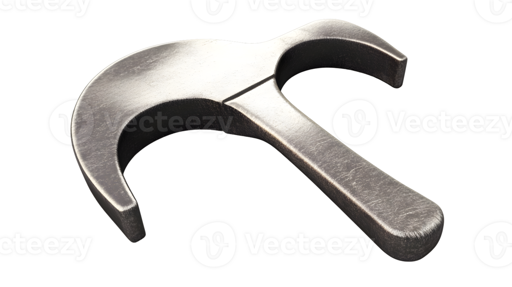 Metal Hook Object with Industrial Design HighQuality 3D Rendered Image for Technical and Engi png