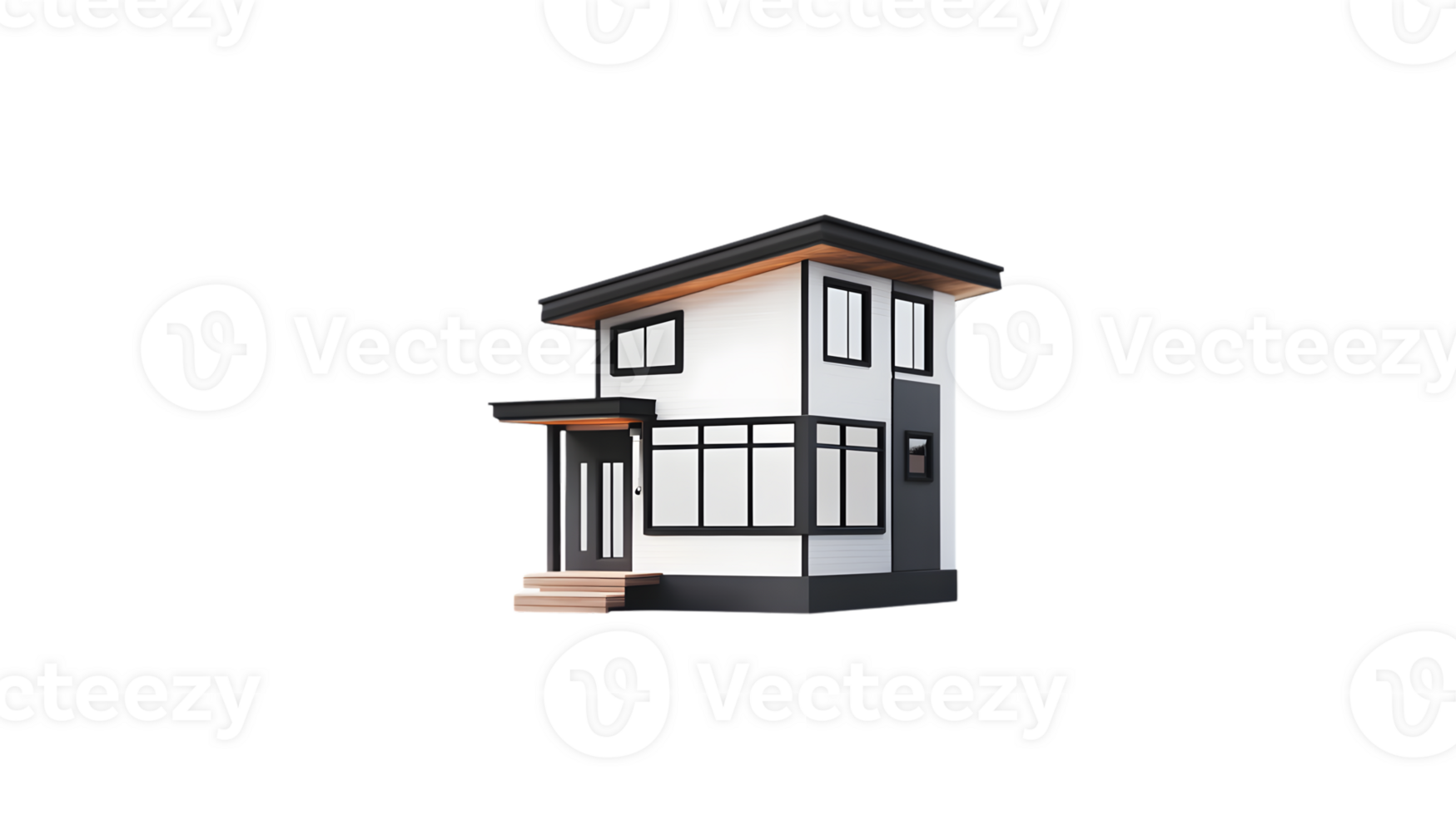 Modern House Design with Clean Lines and Contemporary Features for Architectural and Real Estat png