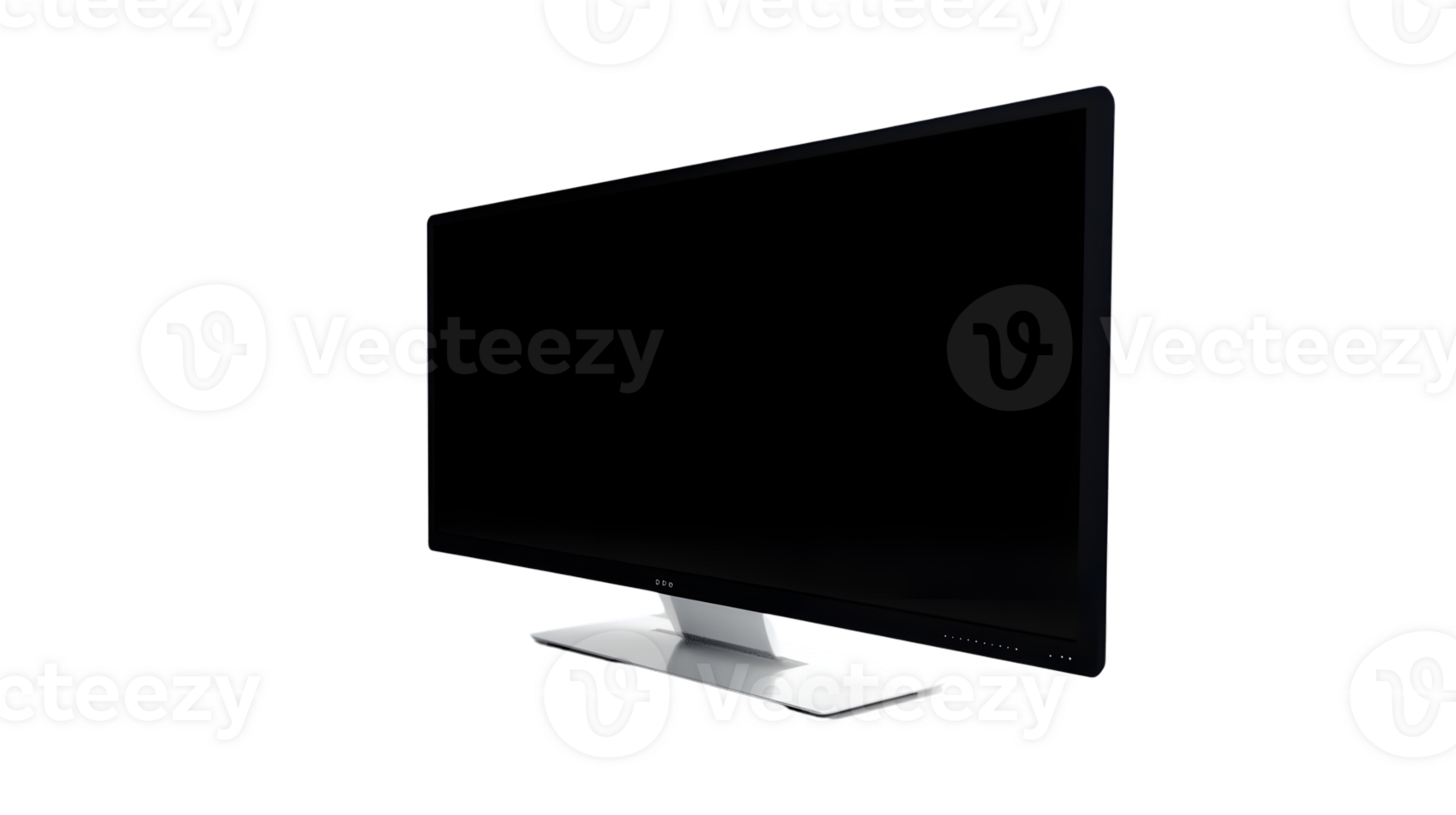 Modern UltraThin Monitor with Sleek Stand Design on Black Background Ideal for Technology and png