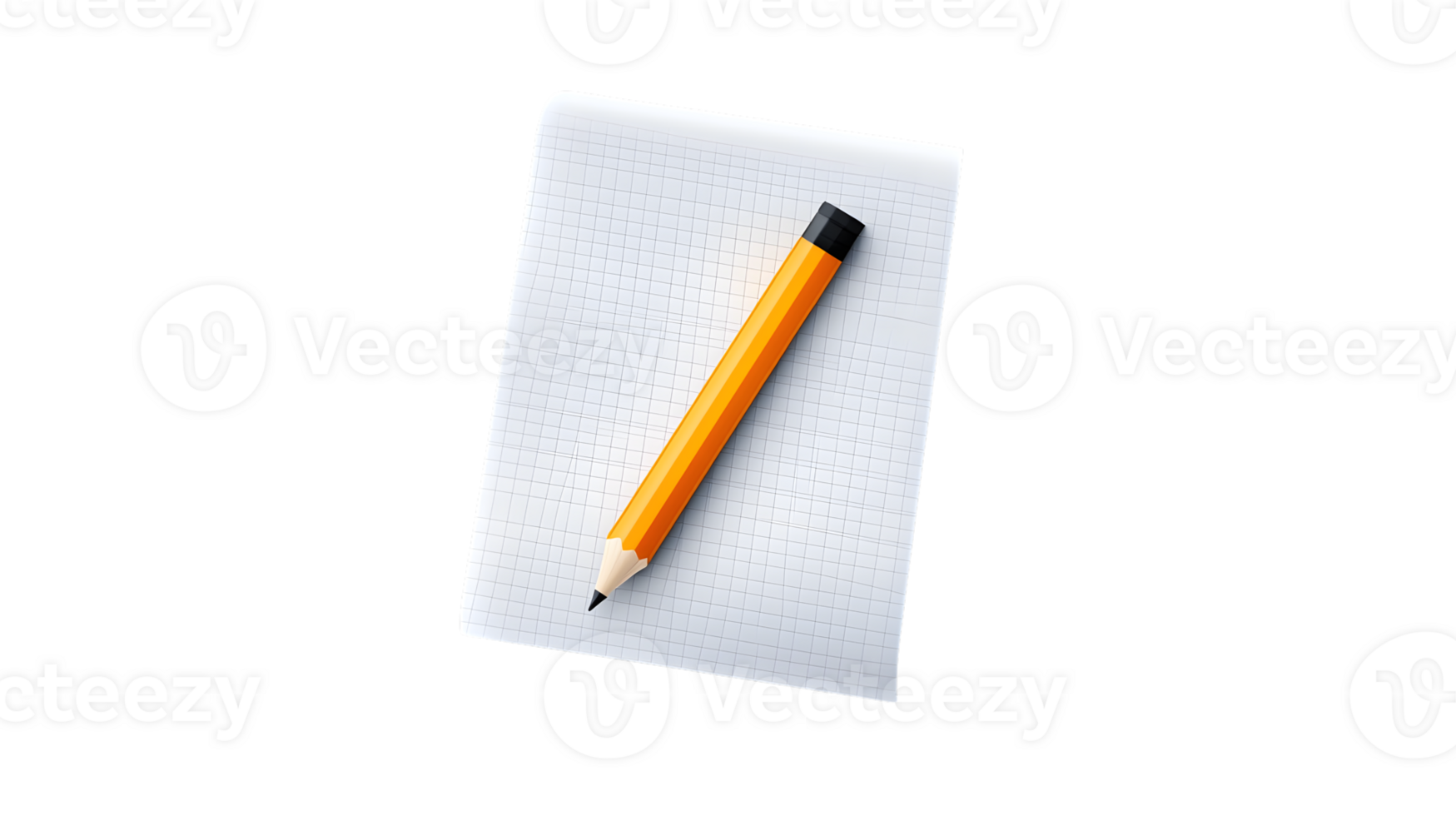 Notebook and Pencil Icon Digital Illustration for Writing Planning and Creative Design Proje png