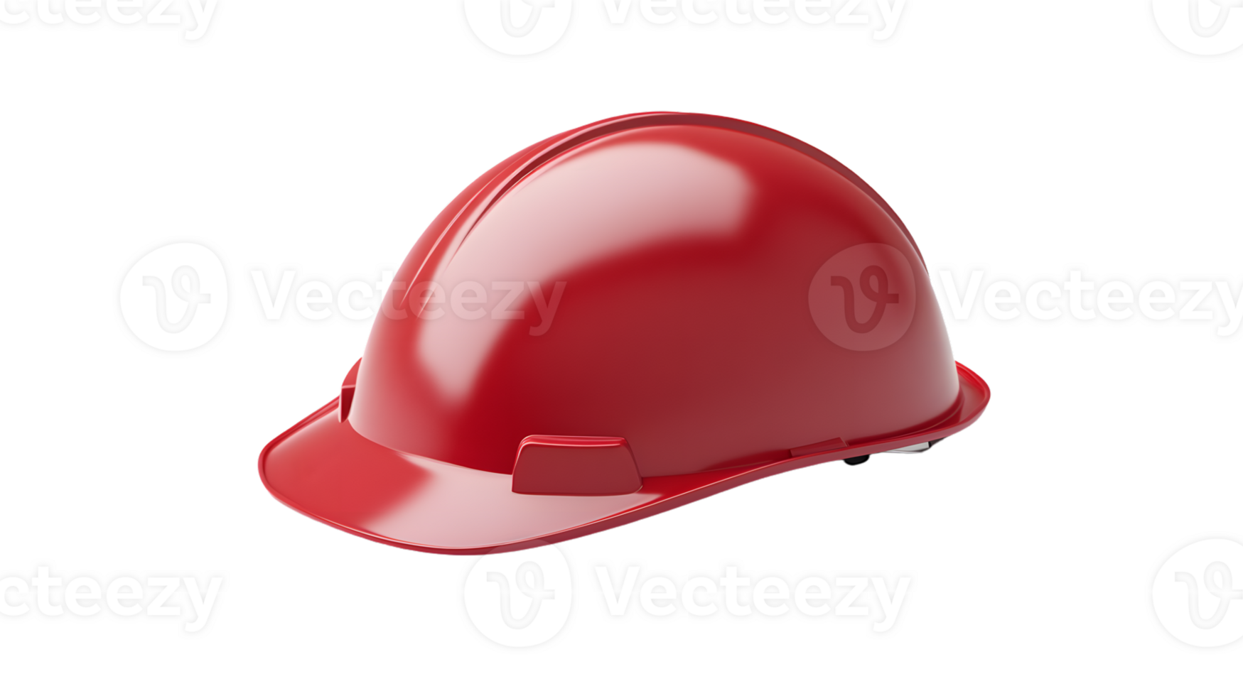 Red Safety Helmet Isolated on Black Background for Construction Industrial and Protective Gea png