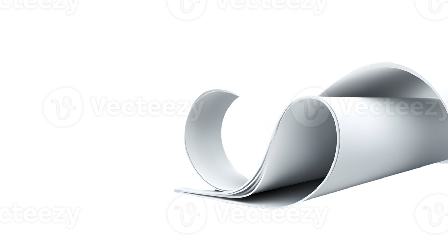 Rolled Paper Tube on Black Background Minimalist Design for Creative Projects and Presentation png