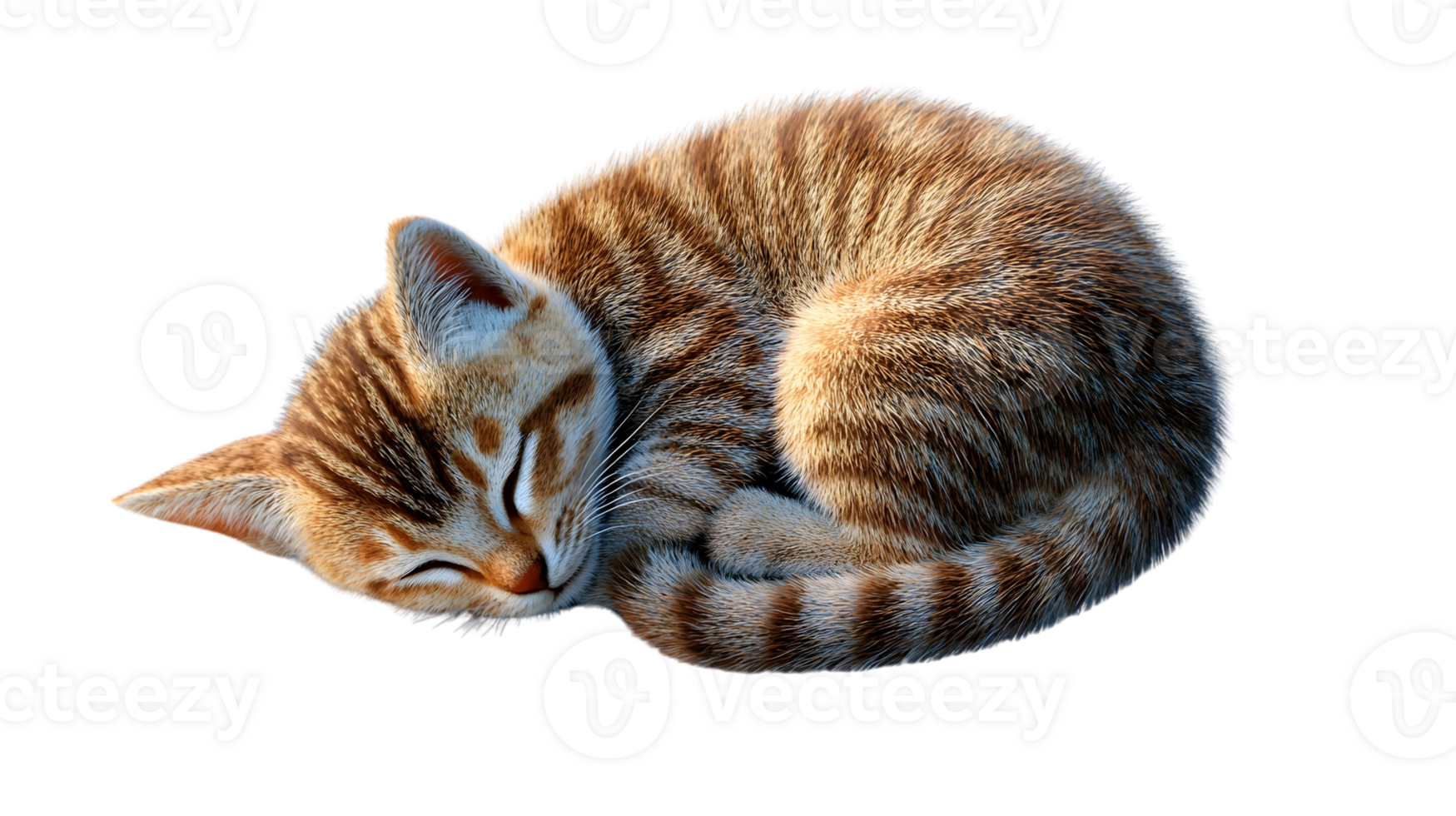Sleeping Kitten Curled Up Tabby Cat Adorable Pet Feline Animal Furry Soft Cute Sweet png
