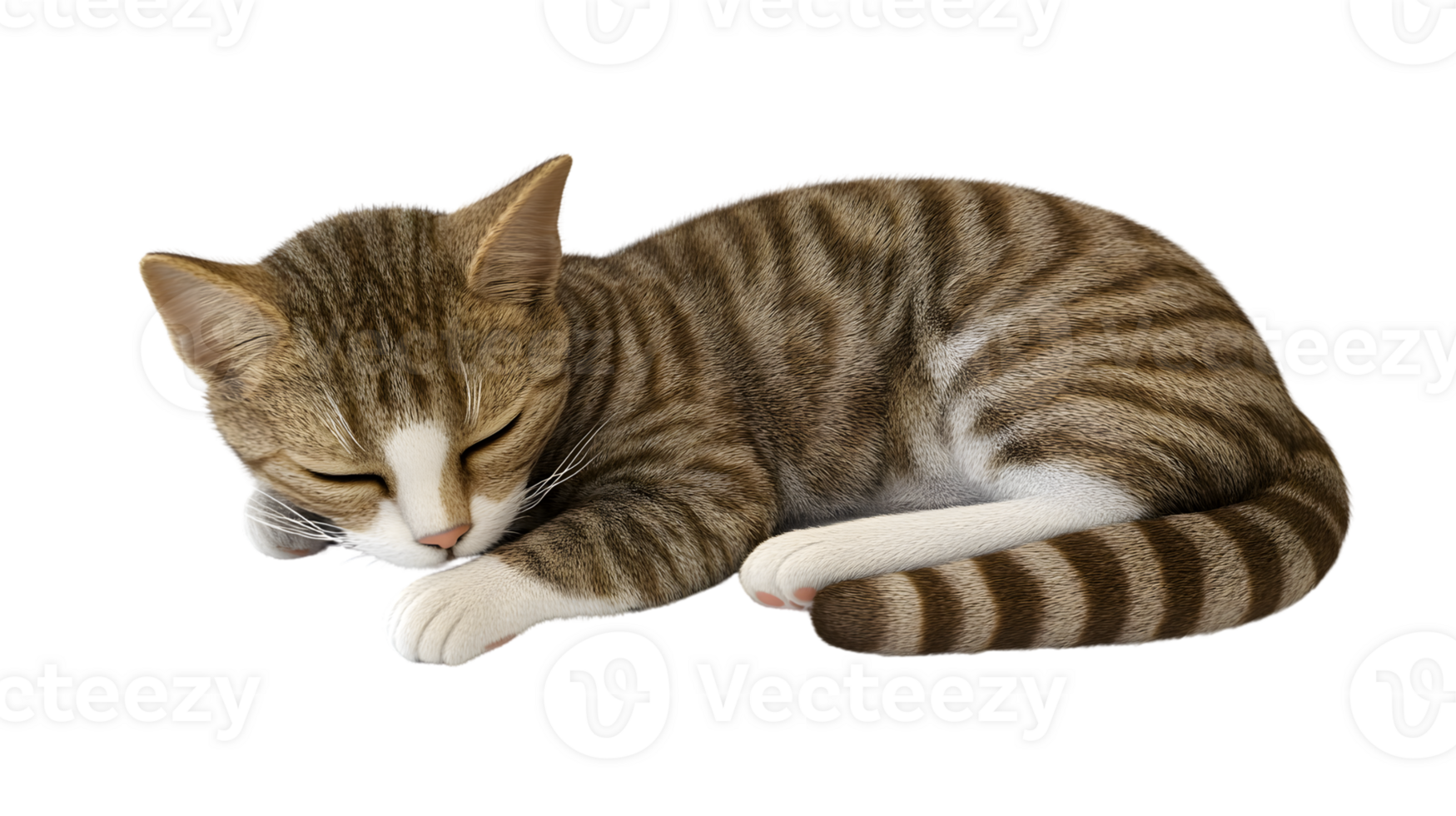 Sleeping Tabby Kitten Cute Pet Animal Adorable Feline png