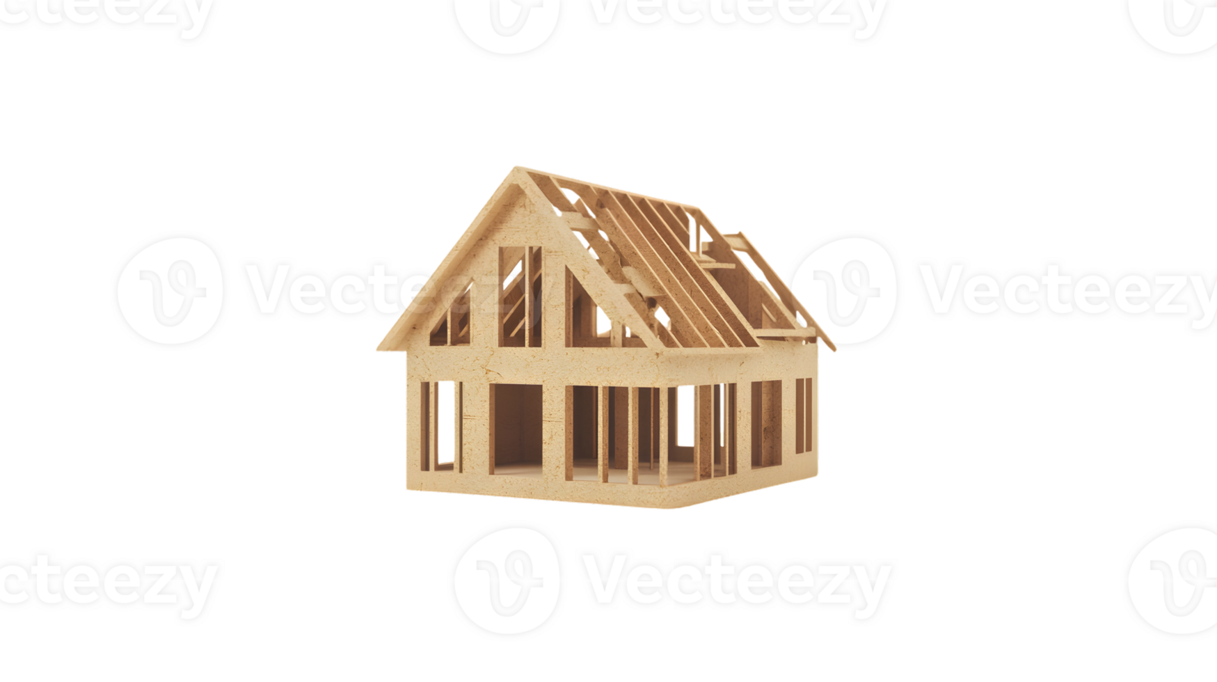 Unfinished House Frame Architectural Design Construction Blueprint Building Structure Home png