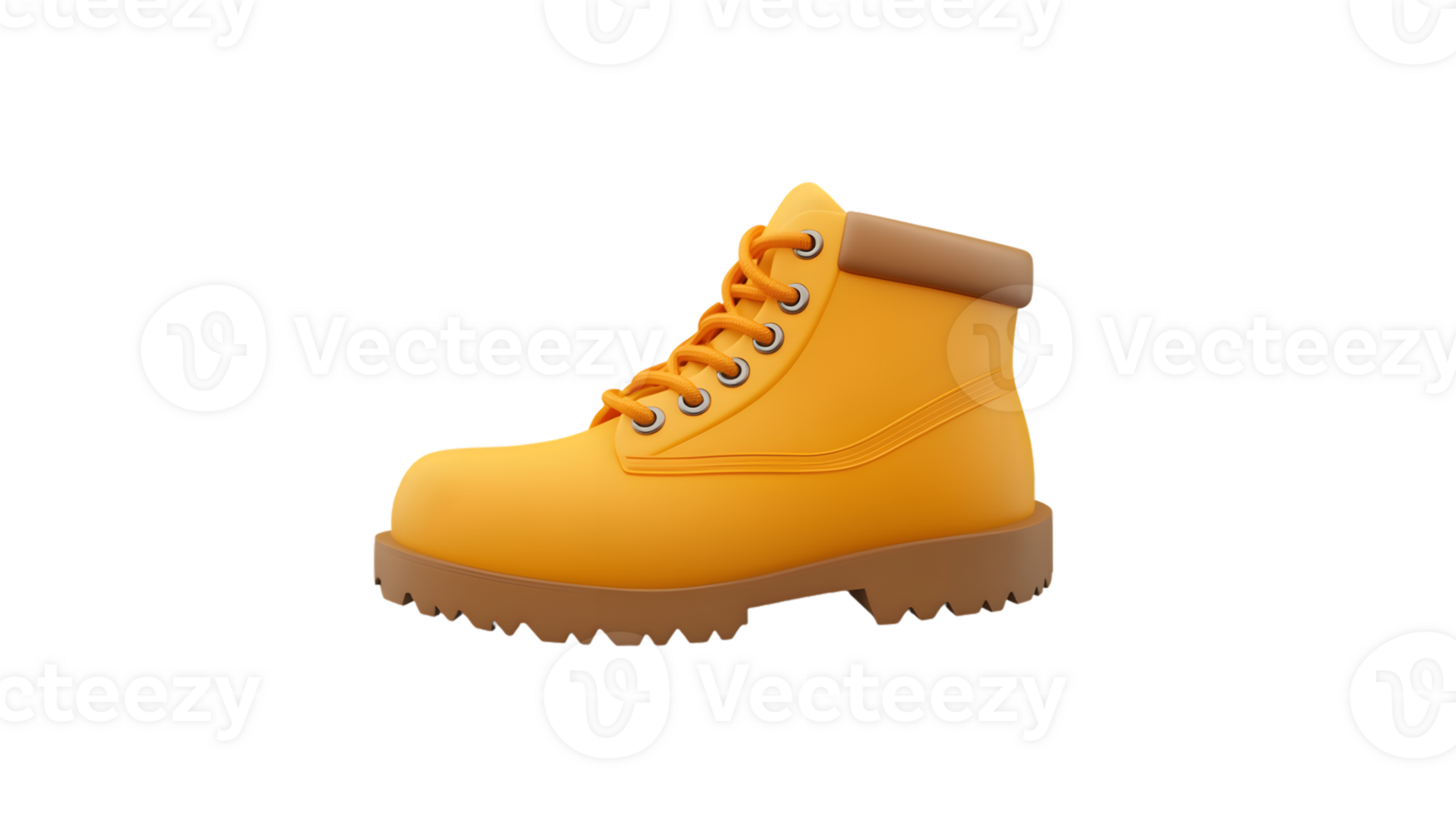 Yellow Boot 3D Render Footwear Fashion Design Illustration Ankle Boot Shoe Autumn Wint png