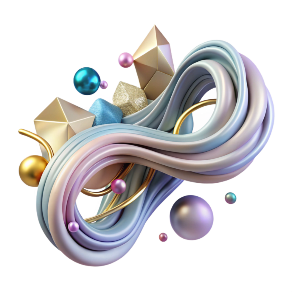 stunning vintage Abstract Flowing Lines Isolated on Transparent Background png