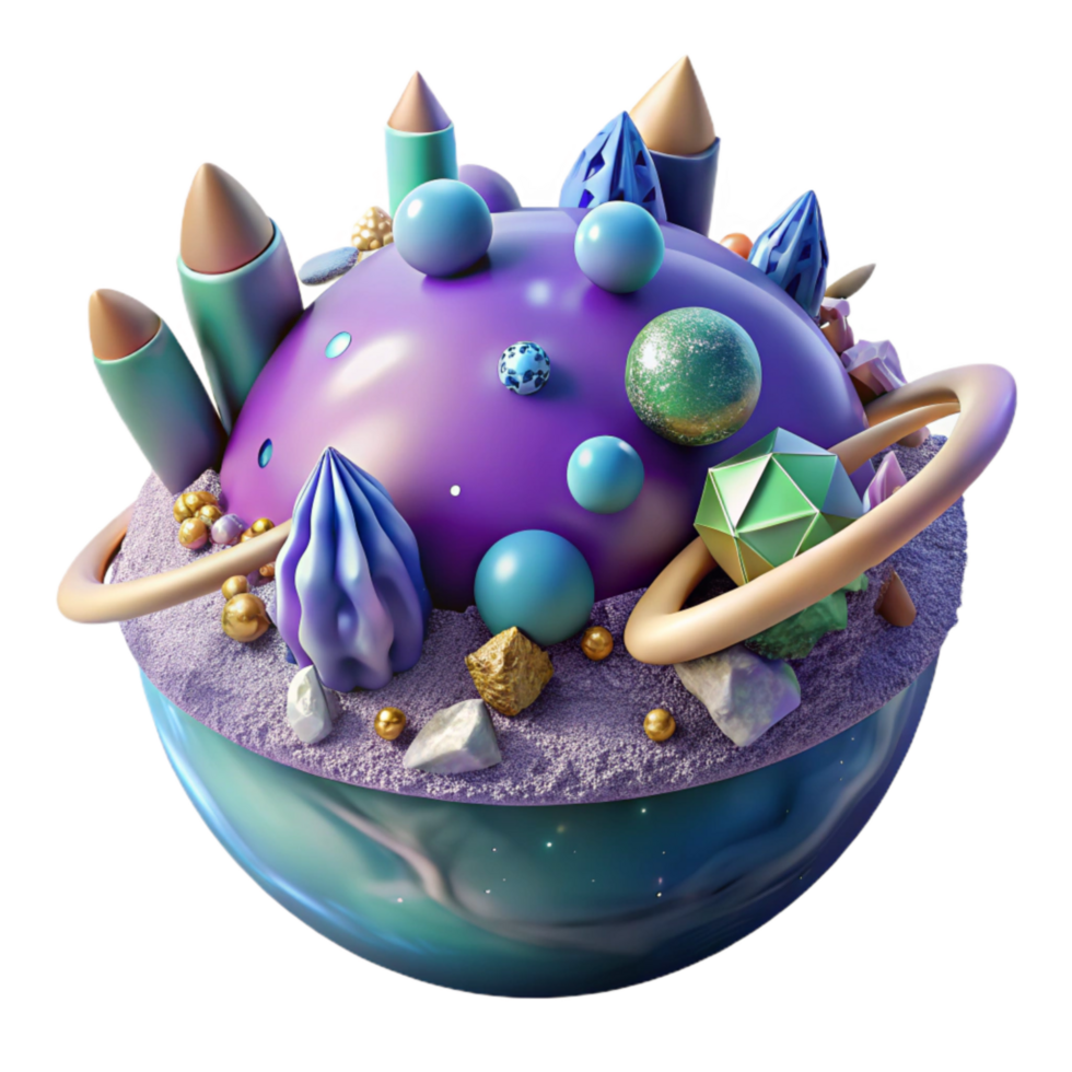 impressive traditional Alien Planet Cutout with Imaginary Terrain authentic png