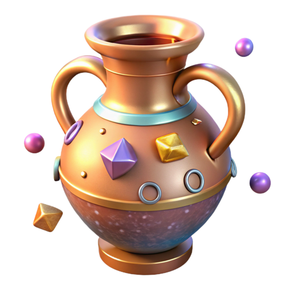 extraordinary vintage Ancient Amphora Isolated with Two Handles png