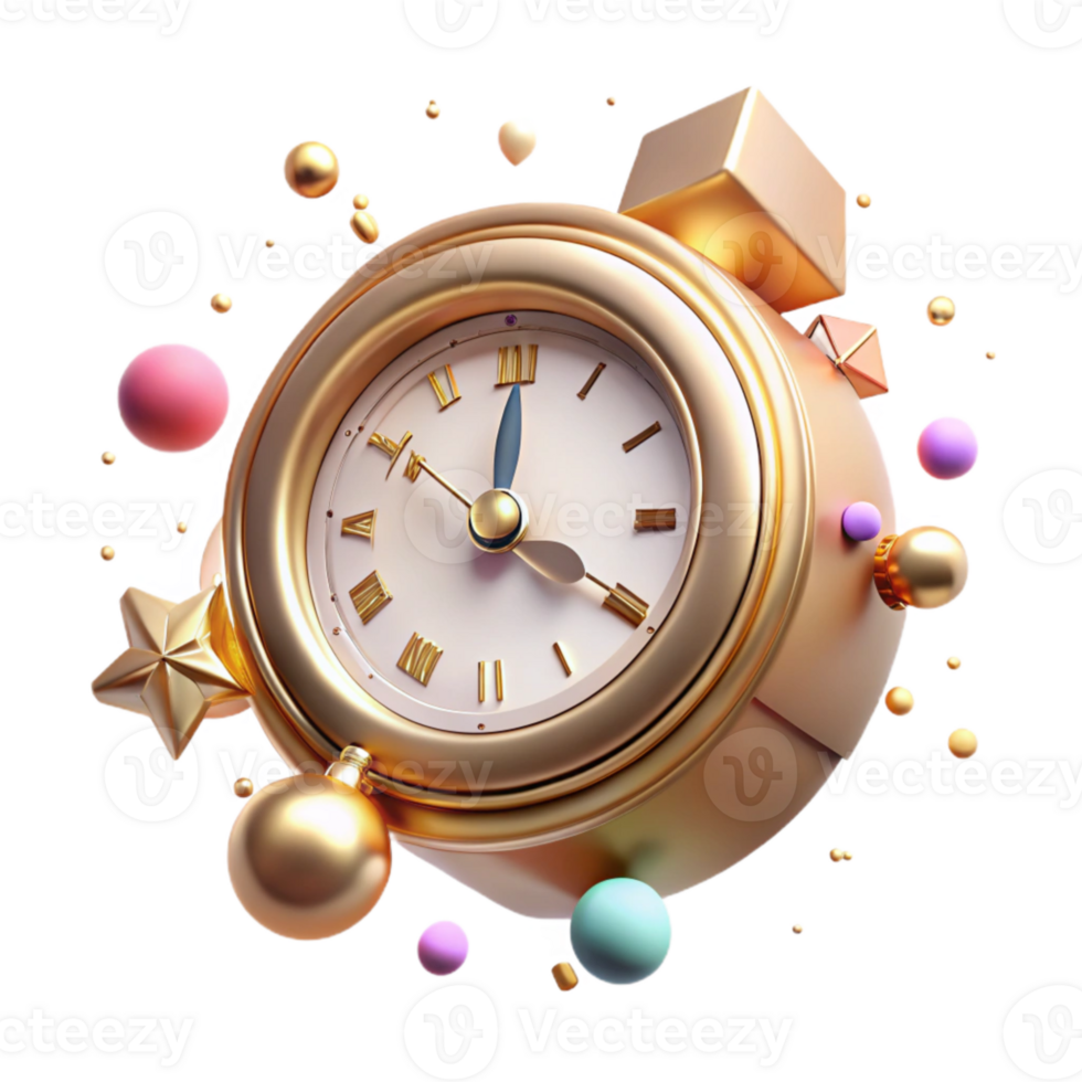 extraordinary traditional Antique Clock Face with Missing Hands Isolated Element detailed png