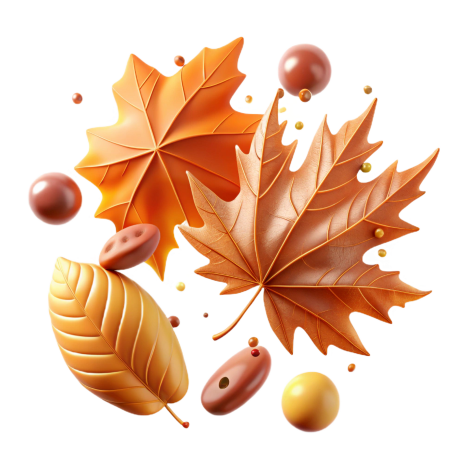 stunning modern Autumn Leaves Falling Downward Cutout genuine png