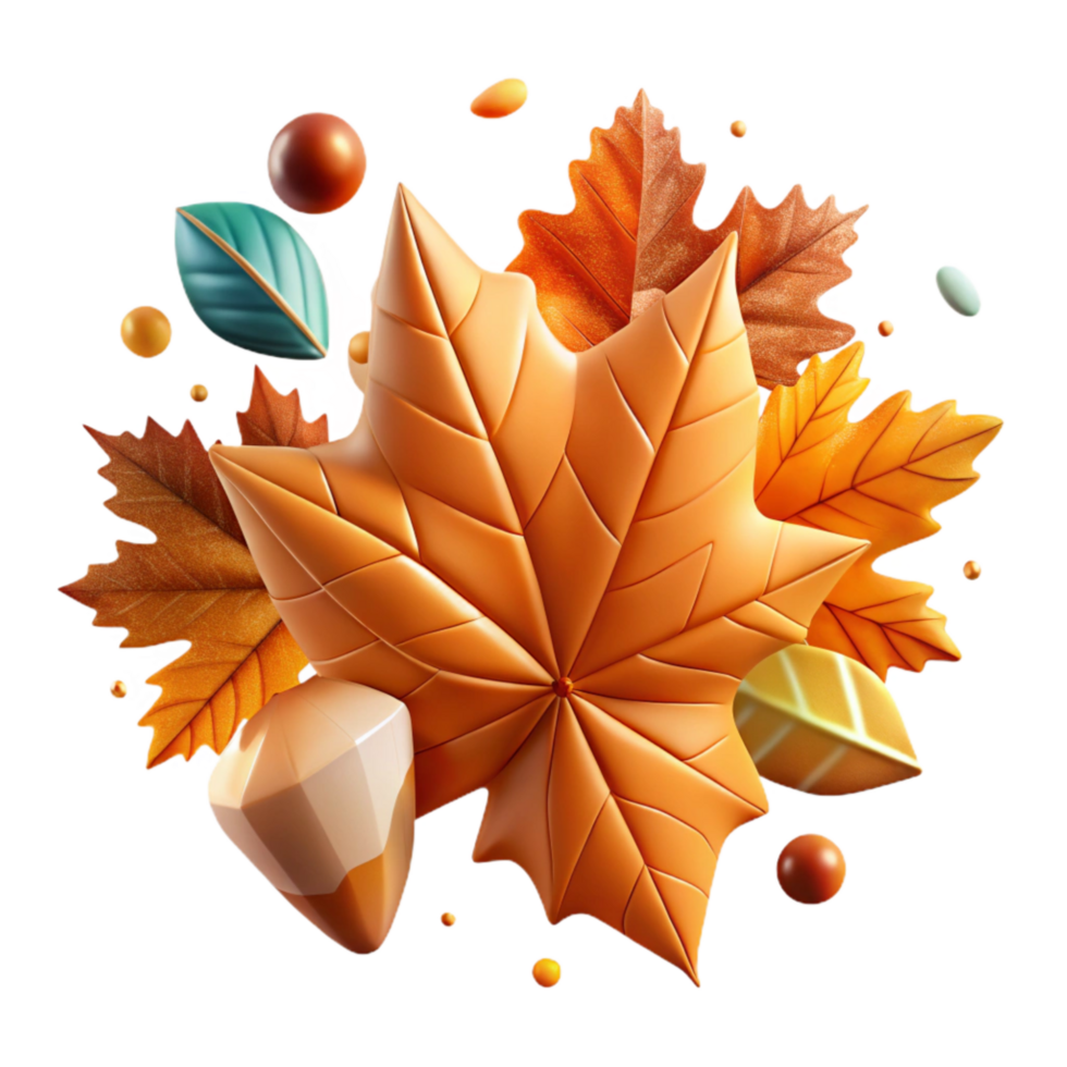 magnificent creative Autumn Leaves Falling Downward Cutout professional png