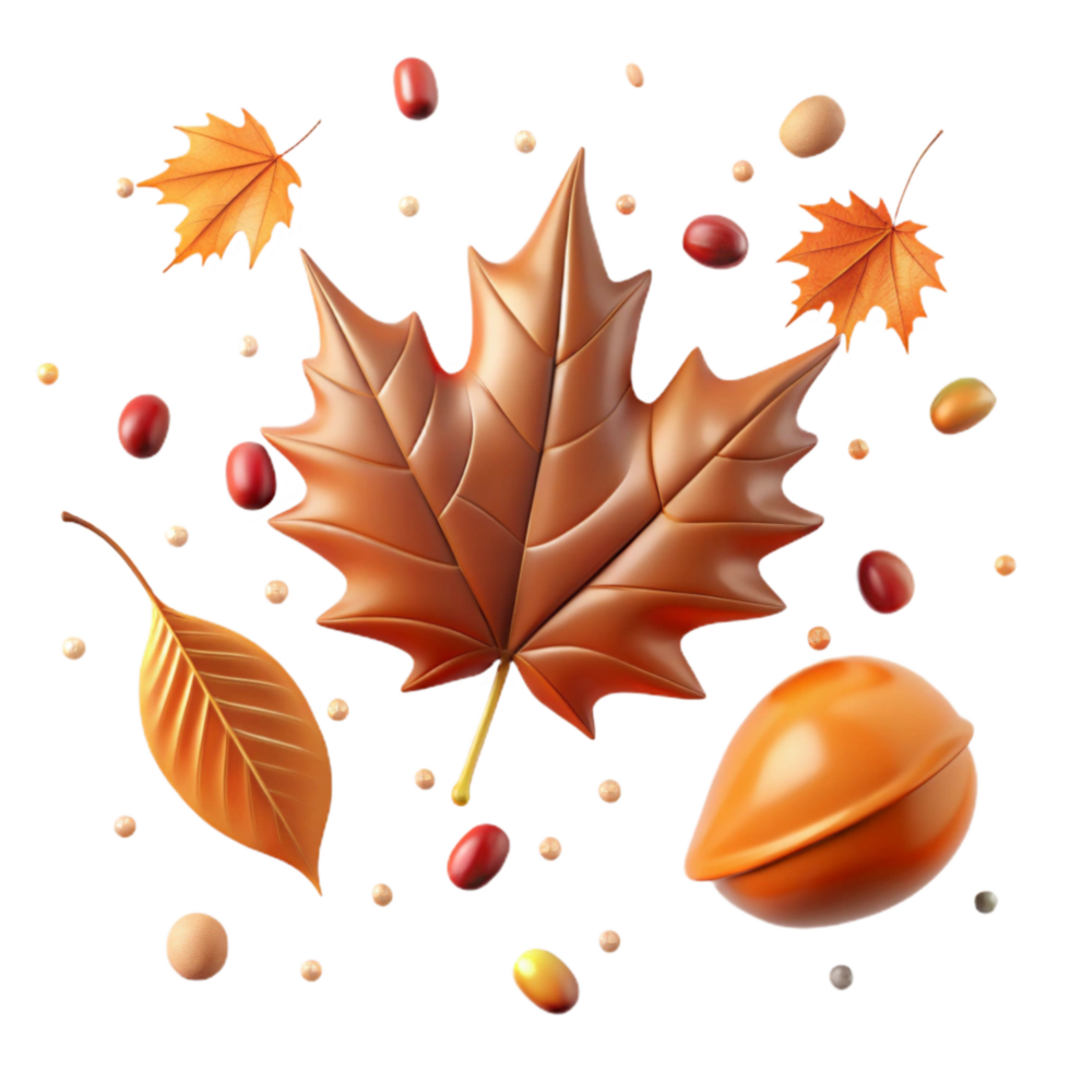 extraordinary classic Autumn Leaves Scattered Cutout Transparent Background original png