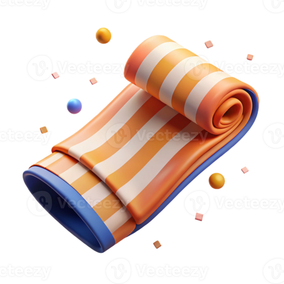 impressive modern Beach Towel Isolated Element with Stripes genuine png