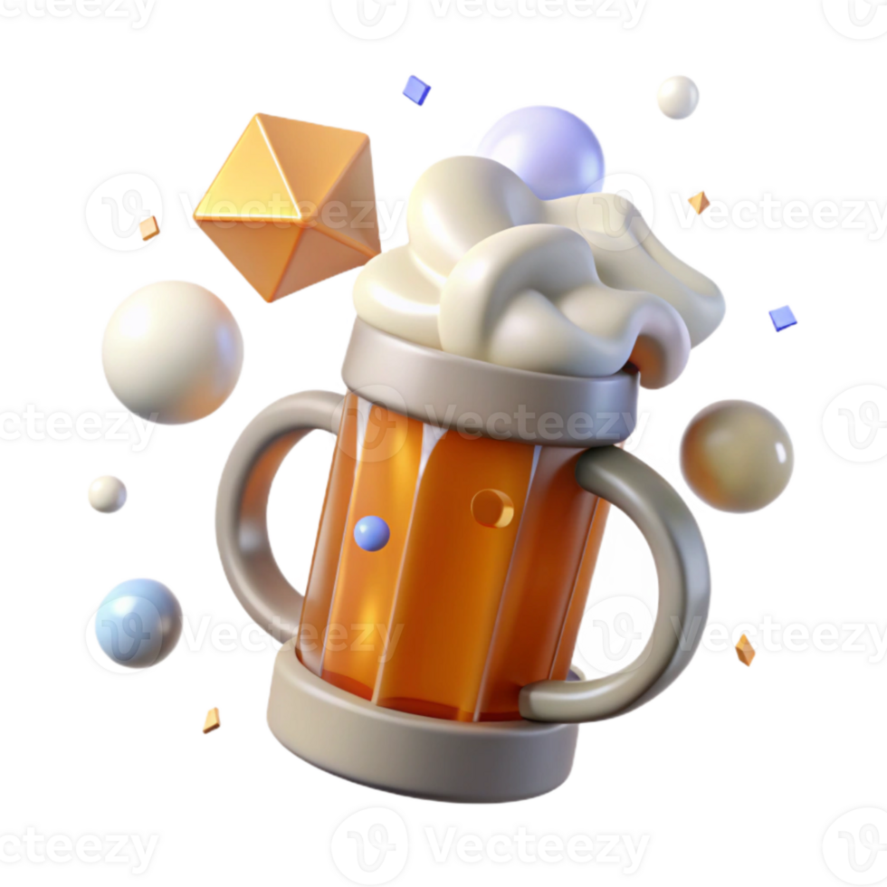 extraordinary abstract Beer Mug Side View with Frothy Head Cutout genuine png