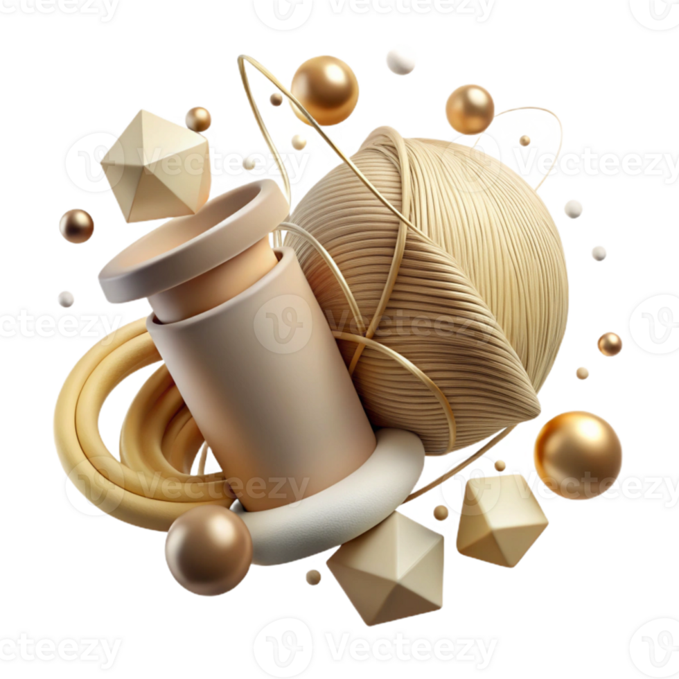impressive modern Beige Thread with Neutral Lighting Transparent Background original png