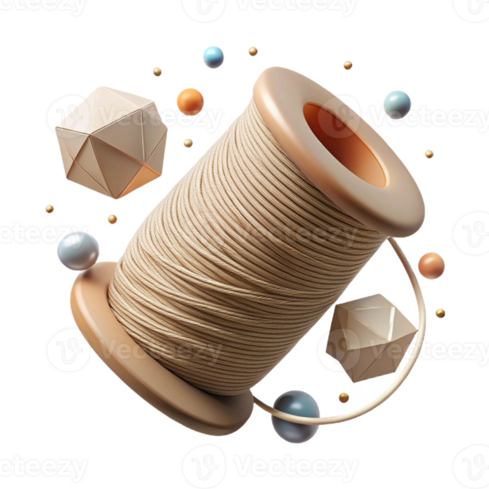 stunning classic Beige Thread with Smooth Finish Transparent Background exclusive png