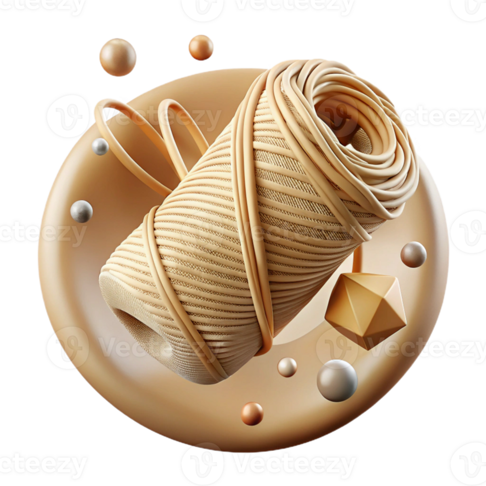 dramatic rustic Beige Thread with Smooth Finish Transparent Background professional png