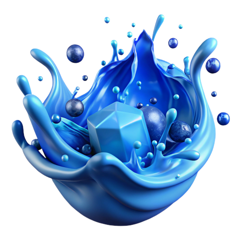 stunning creative Blue Water Splash Transparent Background original png