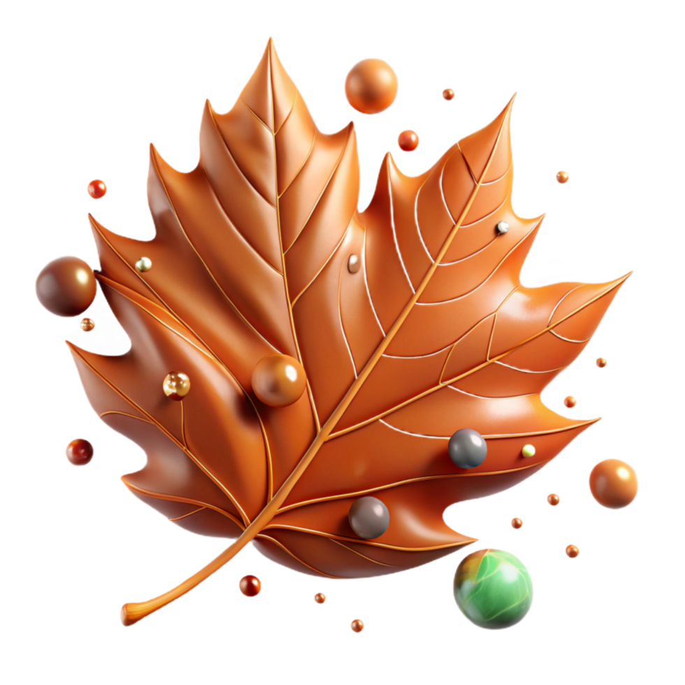impressive abstract Brown Autumn Leaf Falling Cutout original png