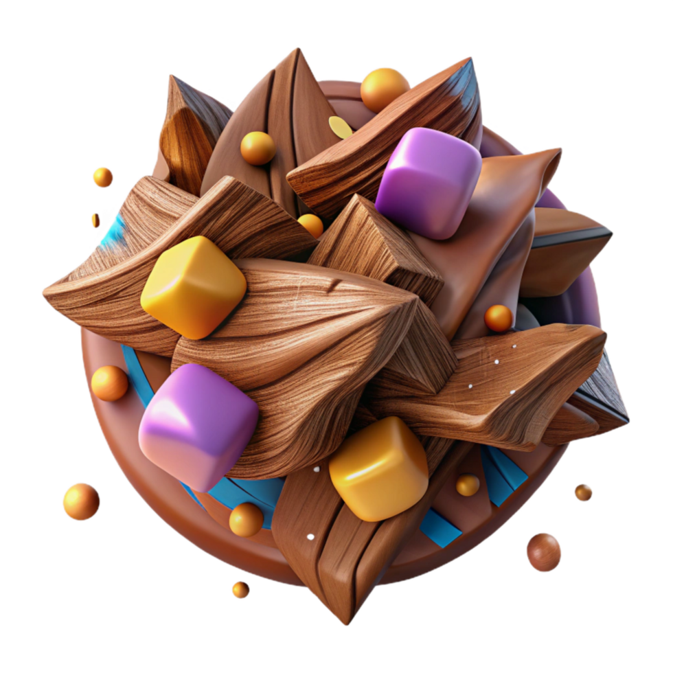 stunning traditional Brown Bark Chips Isolated Element original png