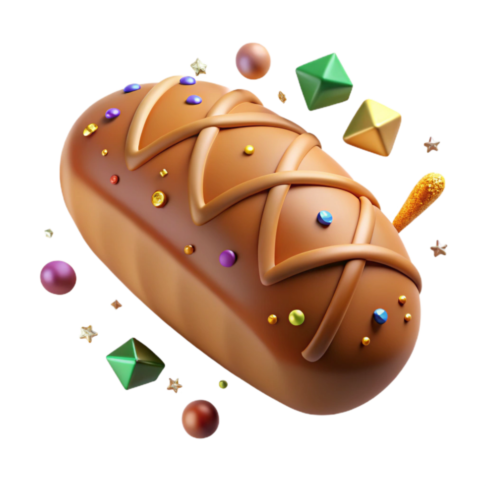 magnificent traditional Brown Bread Loaf Transparent Background original png