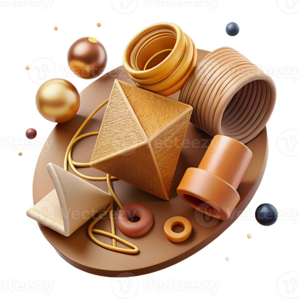 impressive minimalist Brown Thread Isometric View Cutout detailed png