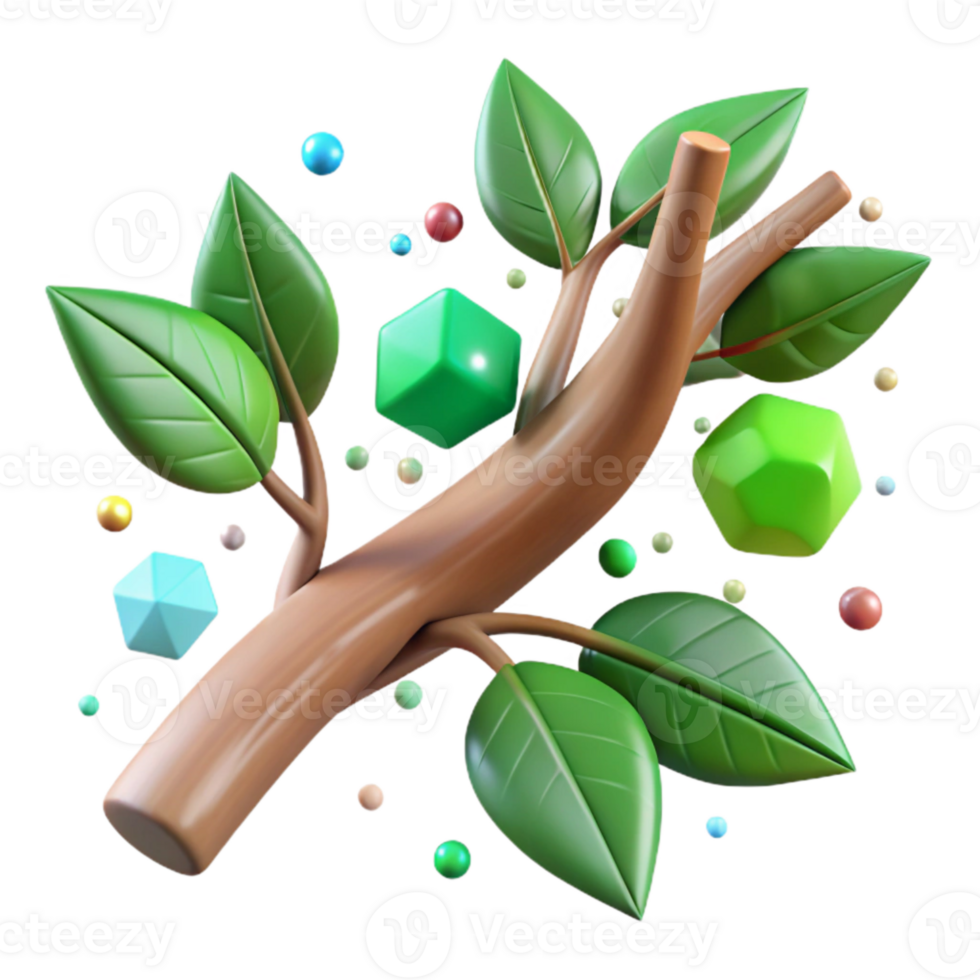 impressive classic Brown Tree Branch with Leaves Transparent Background authentic png