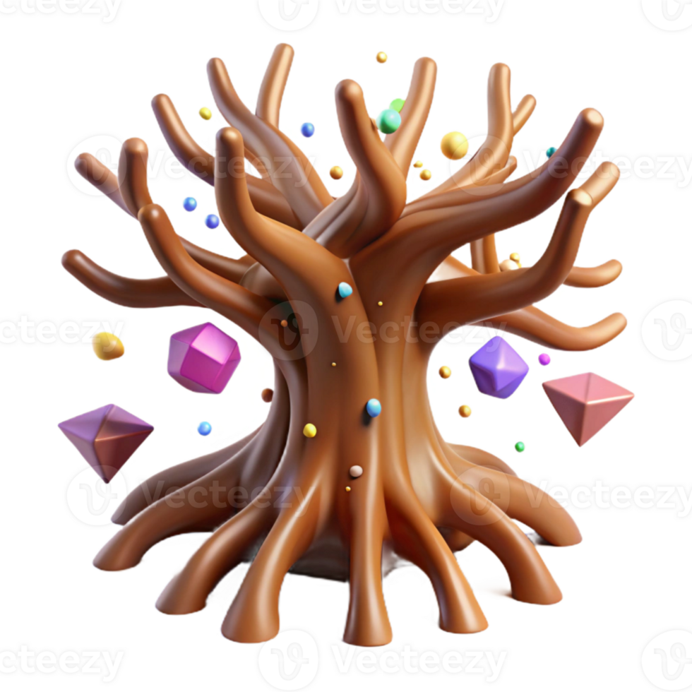 wonderful vintage Brown Tree Roots Isolated Element original png