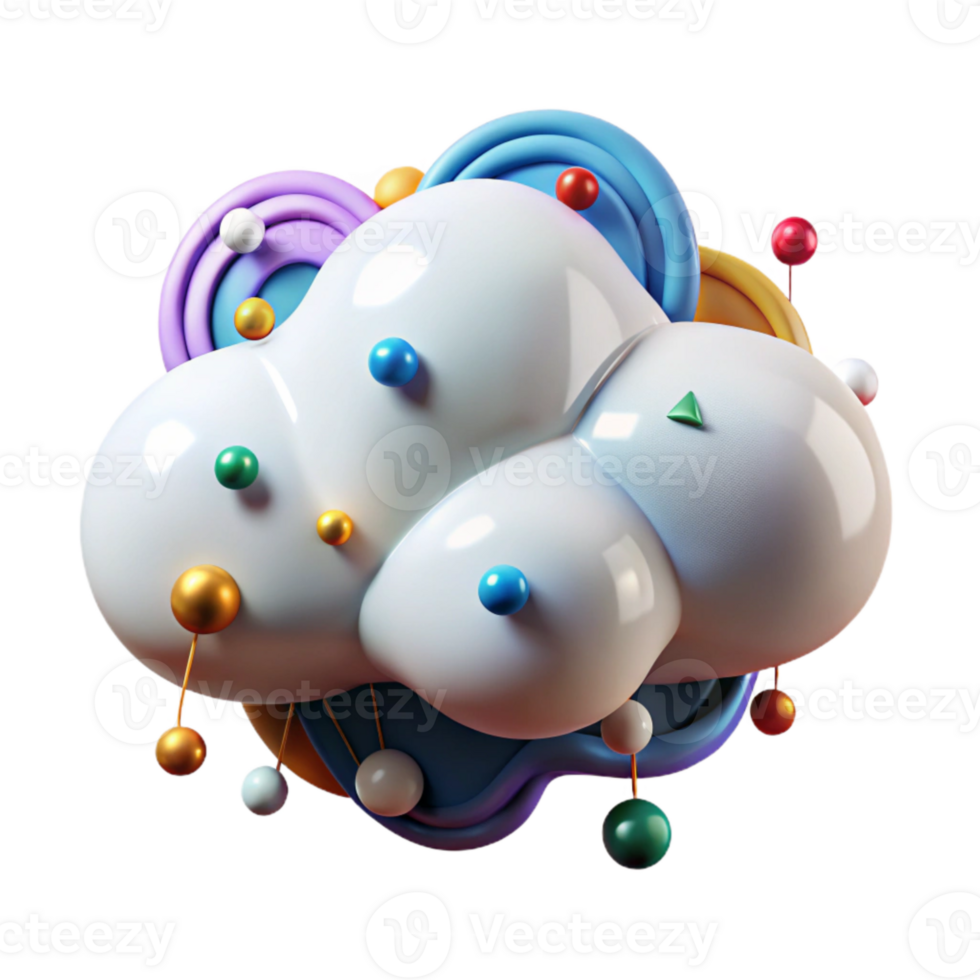 stunning rustic Cartoon Cloud Isolated with White Outline authentic png