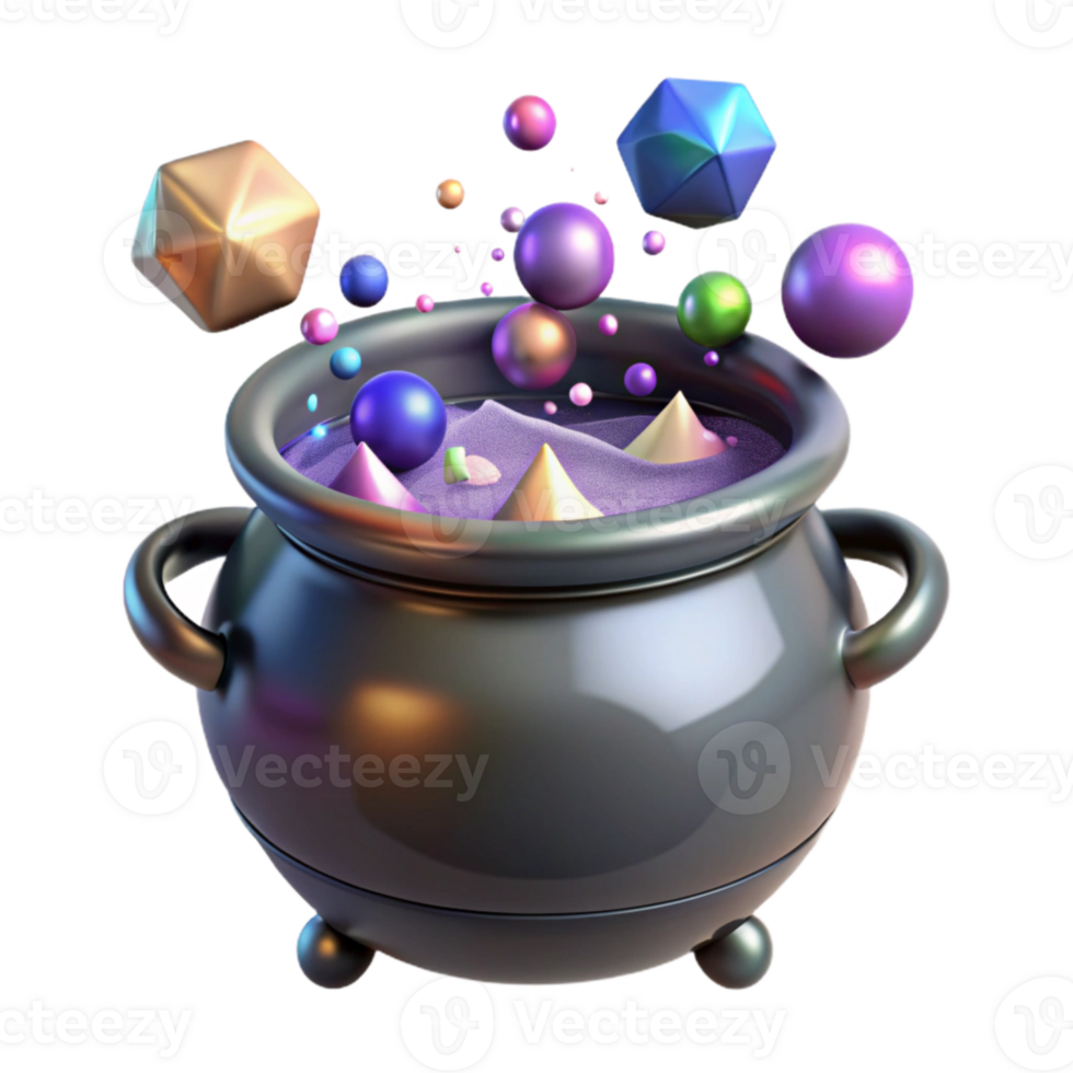 extraordinary creative Cauldron Isolated with Bubbling Liquid original png