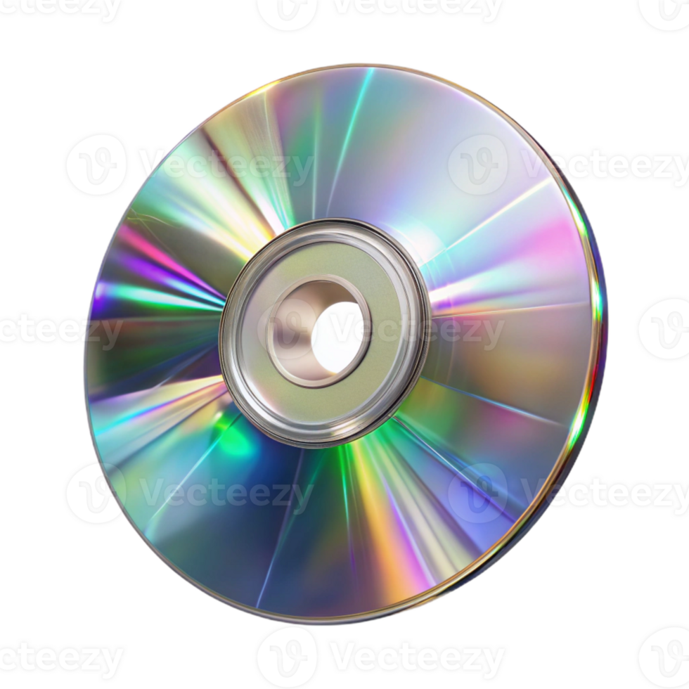 elegant modern Cd Disc Rainbow Reflection Cutout Isolated original png