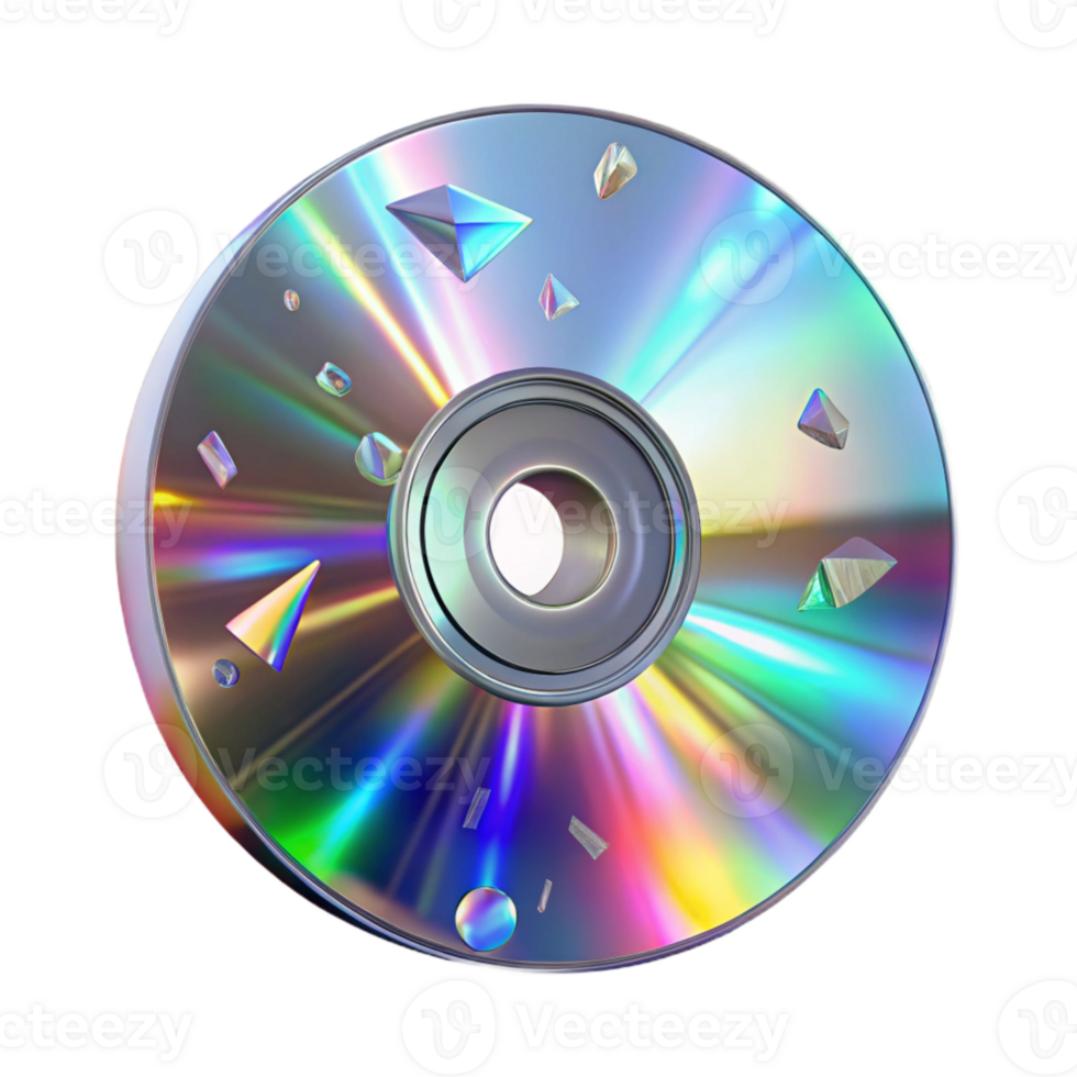 extraordinary artistic Cd Disc Rainbow Reflection Cutout Isolated authentic png