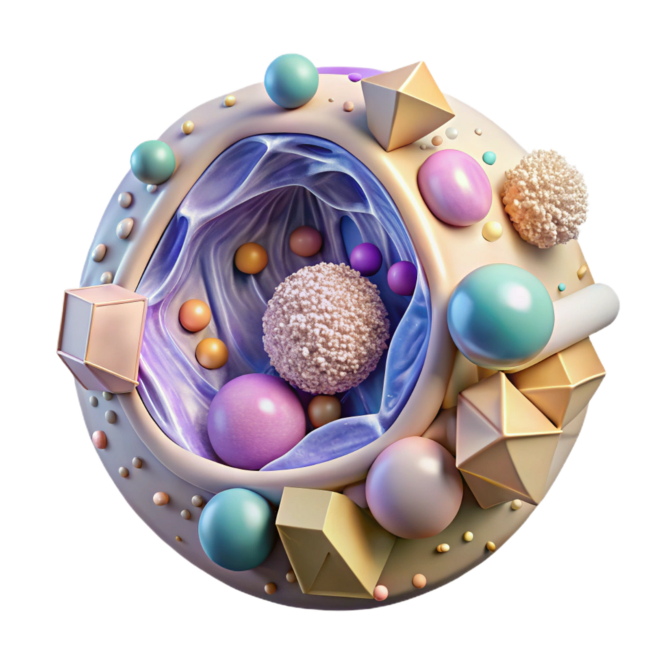 serene classic Cell Structure Cross Section View Transparent Background premium png