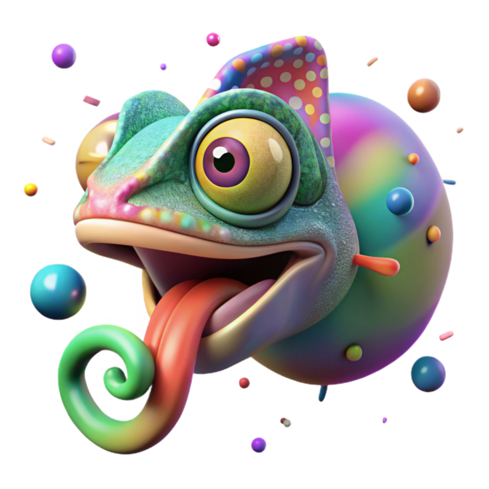 extraordinary modern Chameleon Tongue Sticky and Long Isolated professional png
