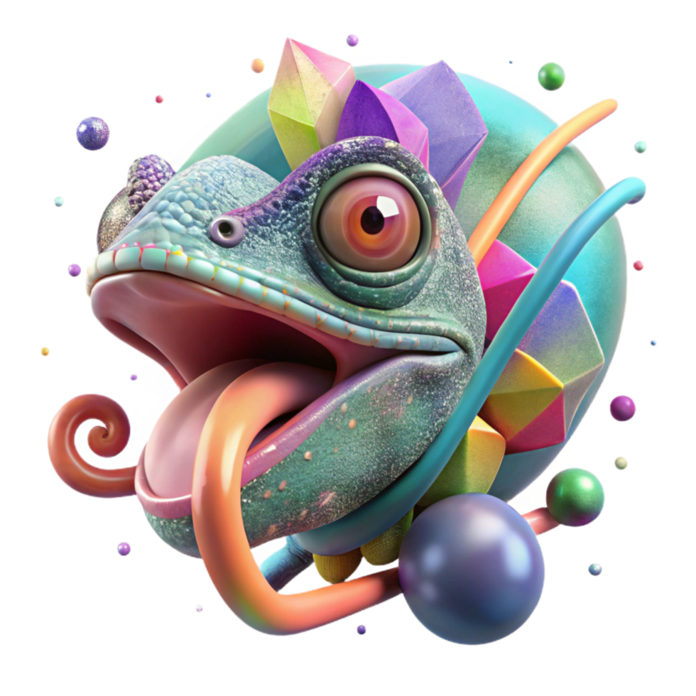 serene contemporary Chameleon Tongue Sticky and Long Isolated high quality png
