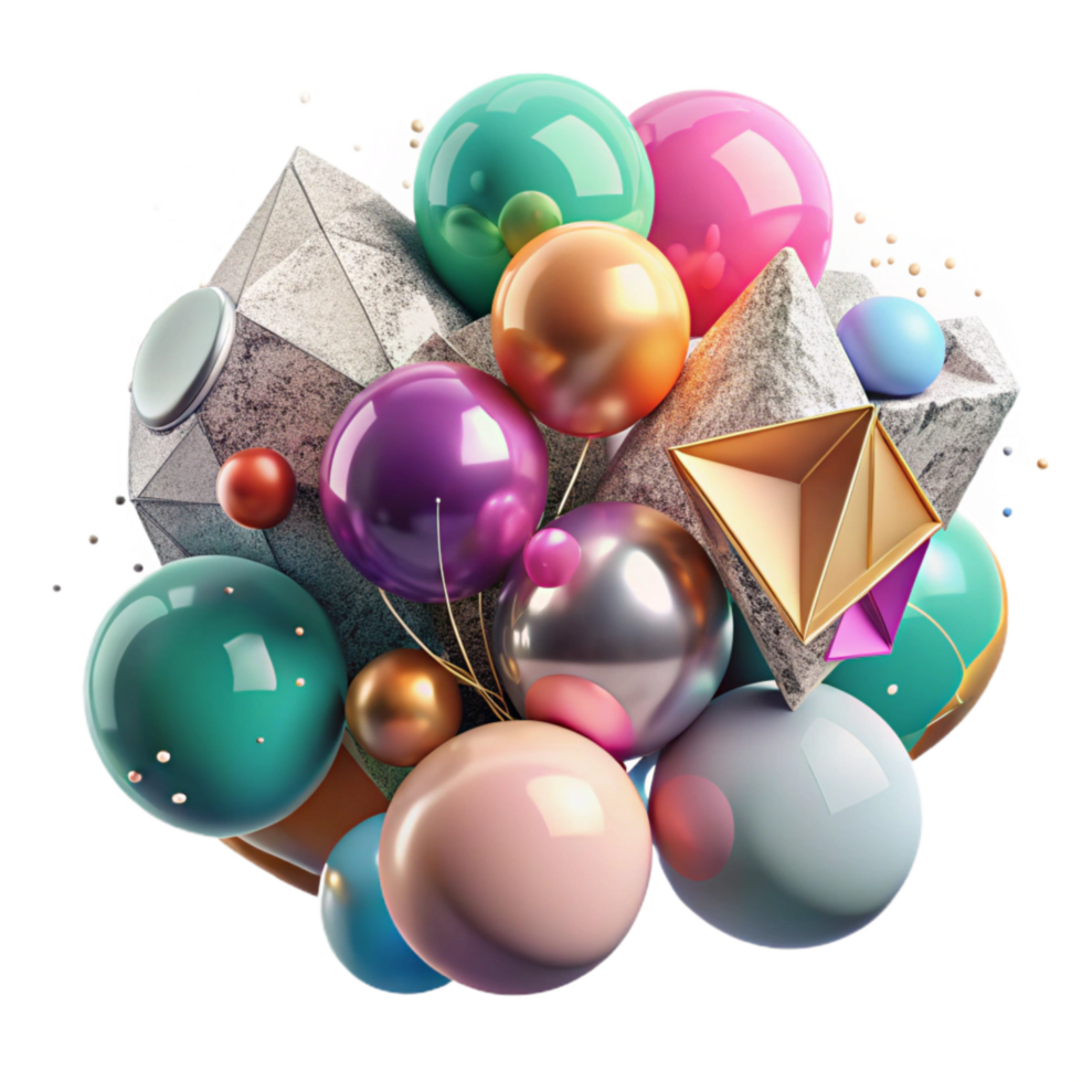 impressive traditional Chaotic Array of Colorful Balloons Transparent original png