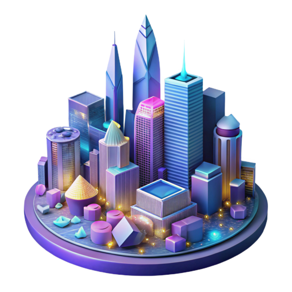 elegant traditional City Skyline at Night with Bright Lights Transparent authentic png