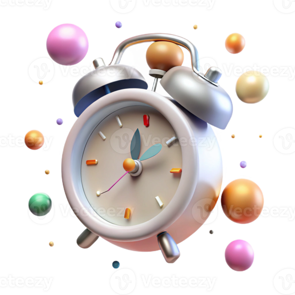 impressive classic Classic Alarm Clock Front View Transparent Background Cutout detailed png