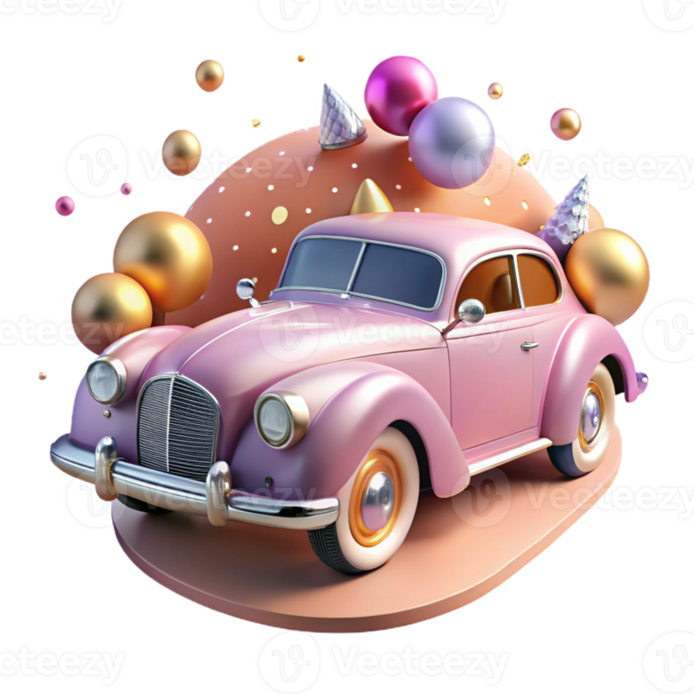 stunning contemporary Classic Car Cutout with Chrome Details authentic png