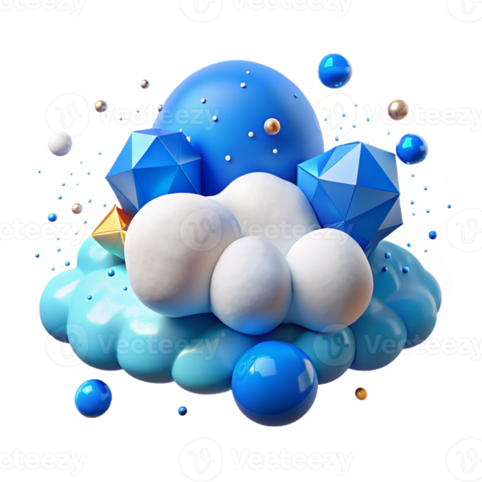stunning abstract Clear Blue Sky with Few Clouds Cutout Transparent Background premium png