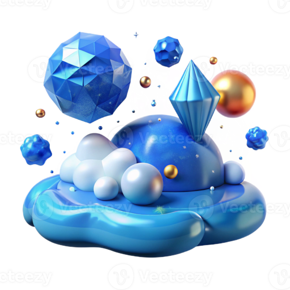 vibrant vintage Clear Blue Sky with Few Clouds Cutout Transparent Background authentic png