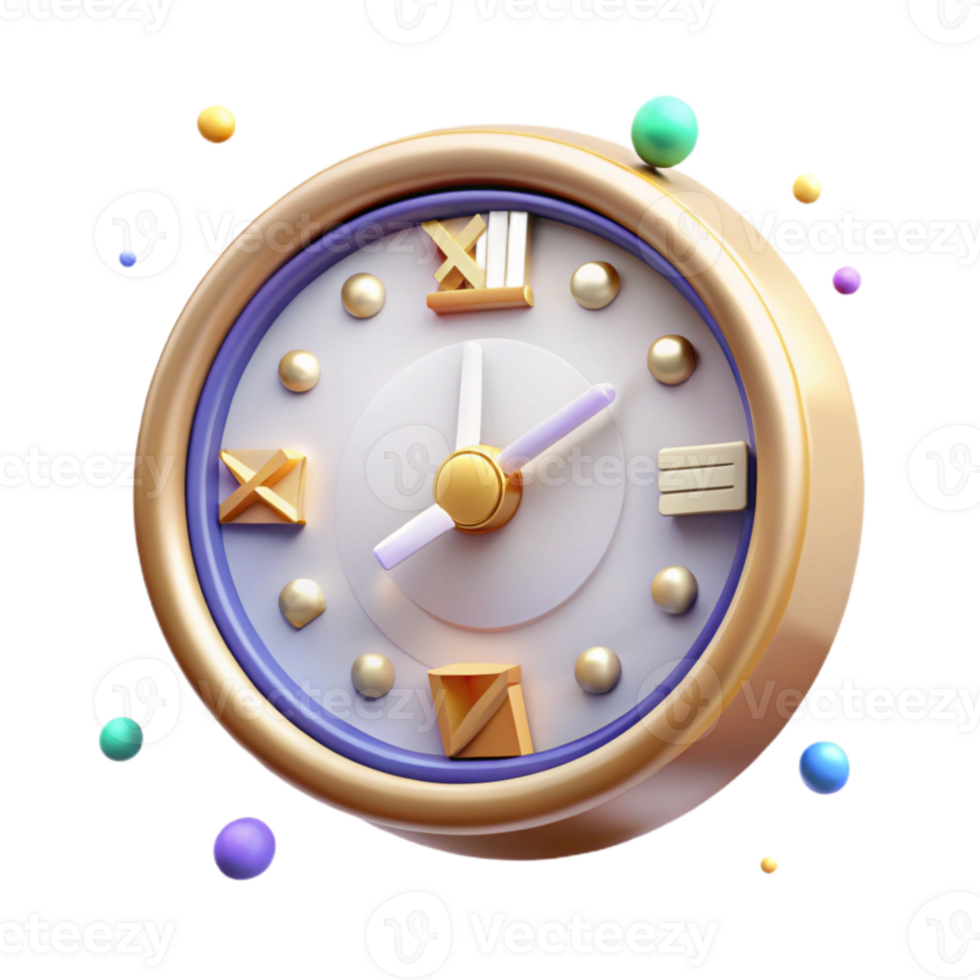 vibrant traditional Clock Face Roman Numerals Cutout Isolated exclusive png